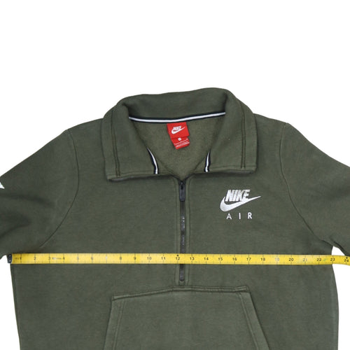 Nike Men’s Green Air Half Zip Sweatshirt L Pullover Sports Fleece