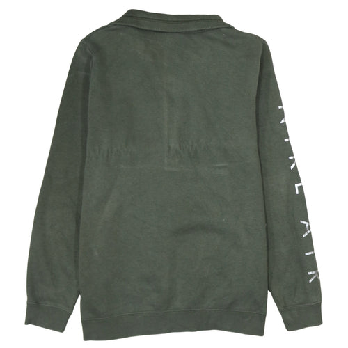 Nike Men’s Green Air Half Zip Sweatshirt L Pullover Sports Fleece