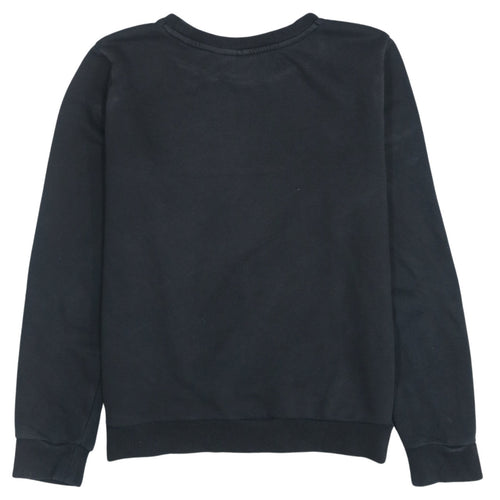 Adidas Womens Black Size 12 Logo Sweatshirt Pullover Cotton