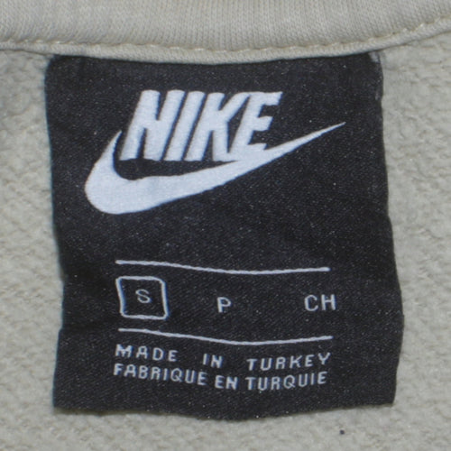 Nike Men’s Beige Pullover Hoodie Small Regular Fit Hooded Sweatshirt