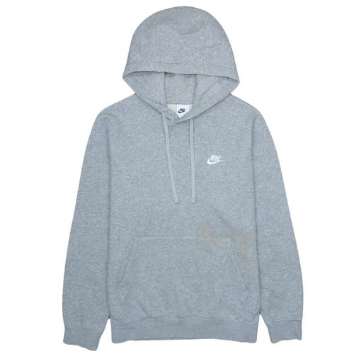 Nike Men’s Grey Pullover Hoodie Small Regular Fit Logo Fleece