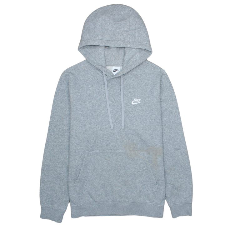 Nike Men’s Grey Pullover Hoodie Small Regular Fit Logo Fleece