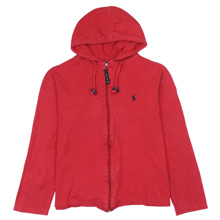 Ralph Lauren Boys Red XL Full Zip Hoodie Jacket Cotton Logo Casual