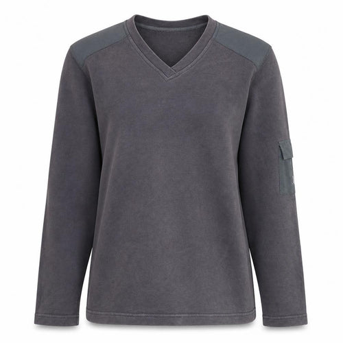 Fila Womens Black V-Neck Sweatshirt Size S Long Sleeve Cotton Blend