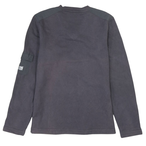 Fila Womens Black V-Neck Sweatshirt Size S Long Sleeve Cotton Blend