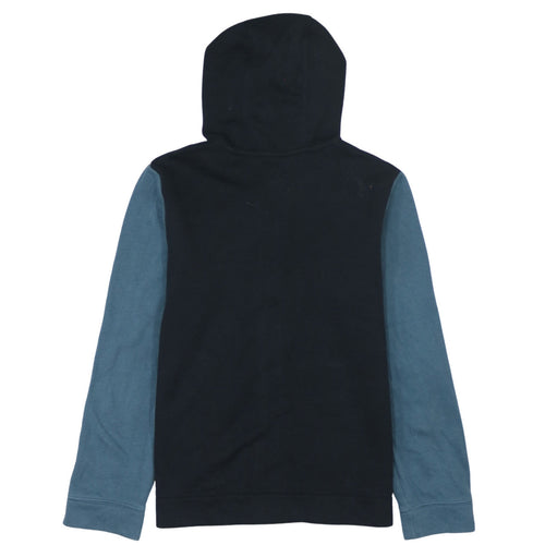Nike Boys Black Blue Full Zip Hoodie Sweatshirt 11-12 Years Logo Hooded