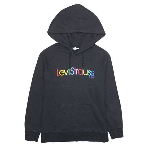 Levi Strauss Men's Black Medium Pullover Hoodie Logo Graphic