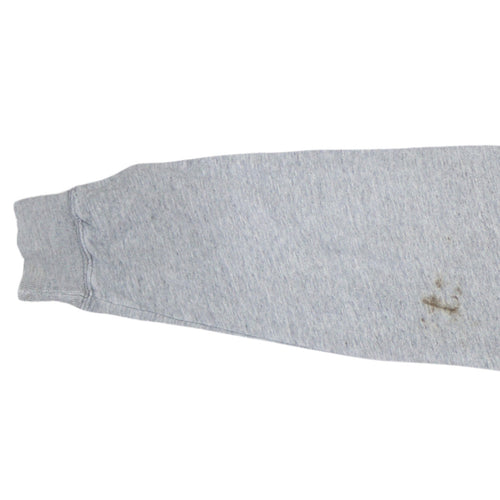Champion Men’s Grey Pullover Sweatshirt L Logo Print Cotton