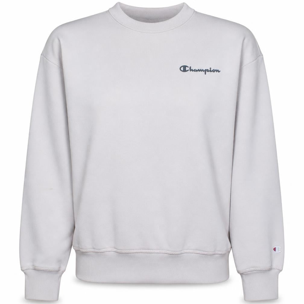 Champion Women’s Beige Small Sweatshirt Crew Neck Long Sleeve Logo
