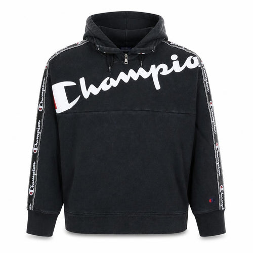 Champion Mens Black XS Pullover Hoodie Logo Graphic Cotton