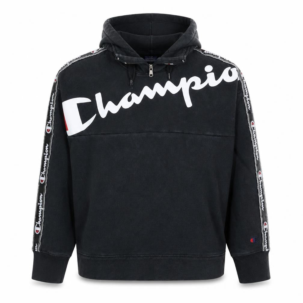 Champion Mens Black XS Pullover Hoodie Logo Graphic Cotton