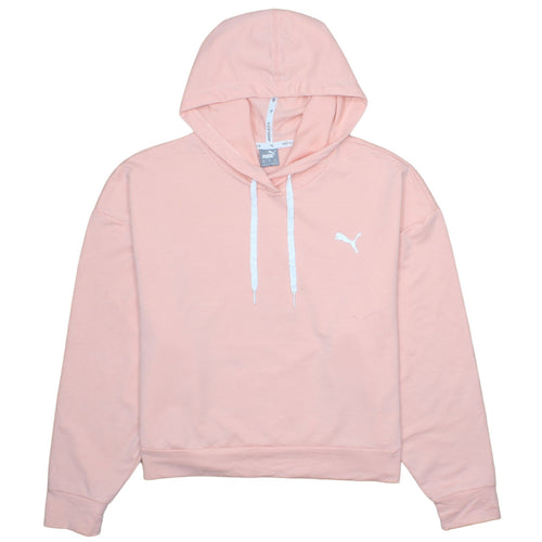 Puma Womens Pink Hoodie Sweatshirt M Medium Pullover Cotton Blend