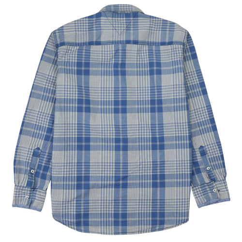 Tommy Hilfiger Men’s Blue Plaid XL Button-Up Shirt Custom Fit