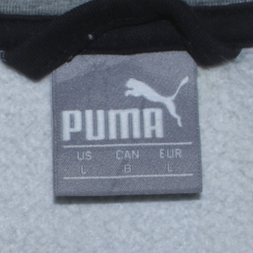 Puma Mens Grey Full Zip Hoodie Sweatshirt Size L Sportswear
