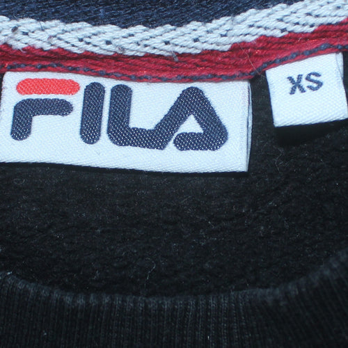 FILA Men’s Black XS Pullover Sweatshirt Crew Neck Logo Graphic