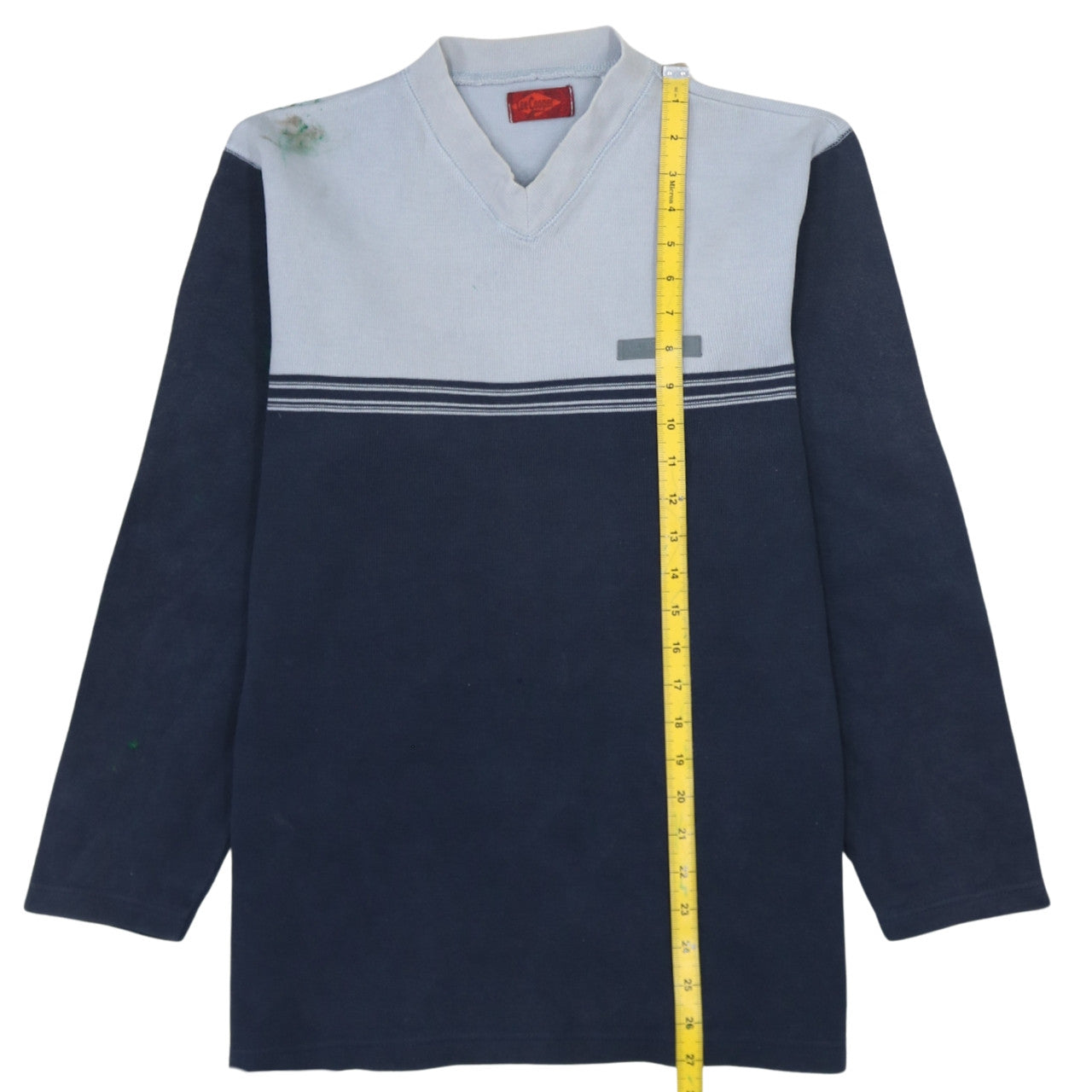 Lee Cooper Mens Blue V-Neck Pullover Sweatshirt Size M Regular Fit
