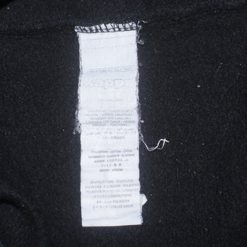 Kappa Men’s Black Pullover Hoodie Small Logo Graphic Sportswear