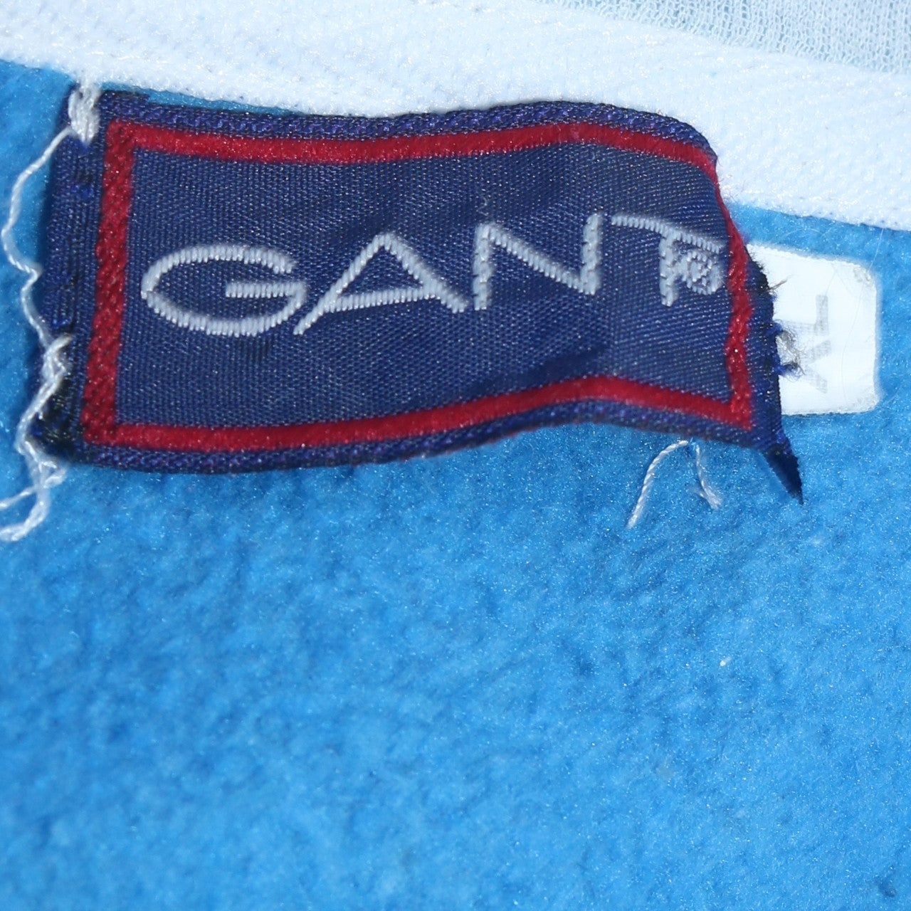 Gant Mens Blue Pullover Hoodie L Logo Print Cotton Blend