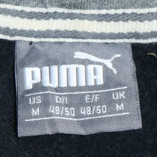 Puma Men's Black Pullover Hoodie M Logo Graphic Sportswear
