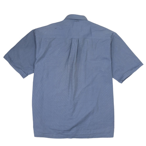 Timberland Men’s Blue Short Sleeve Cotton Button-Up Shirt M