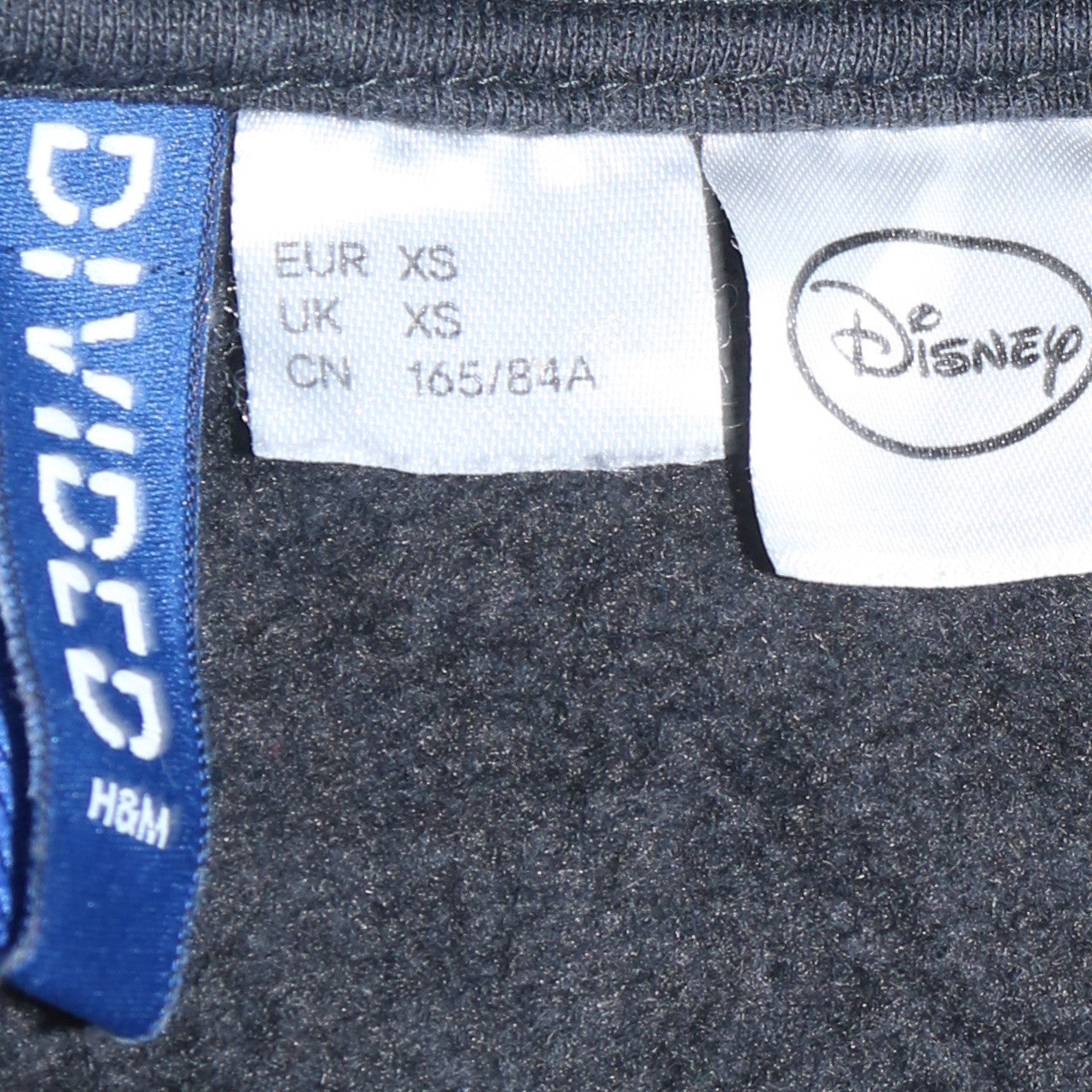Disney Women’s Black XS Pullover Hoodie Cotton Blend Logo