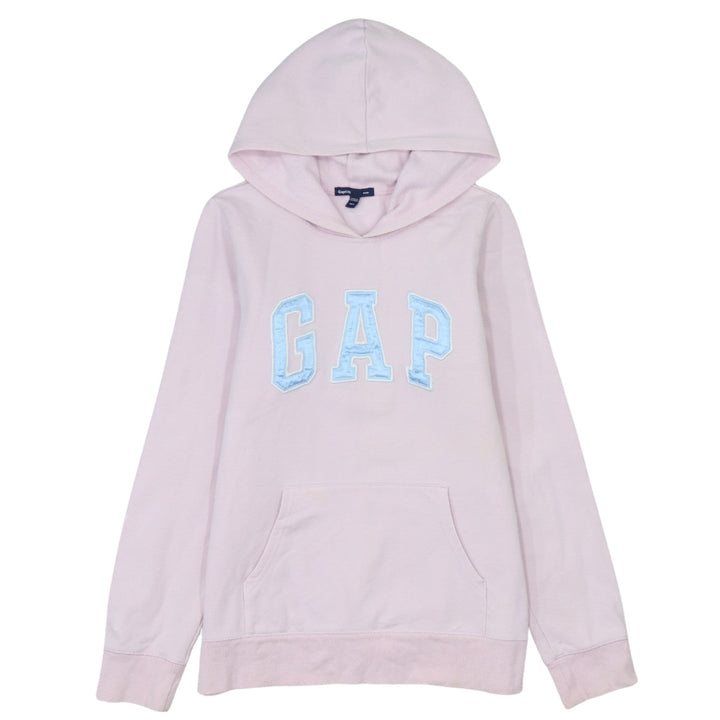 GAP Kids Girls Pink Hoodie 13 Years Pullover Fleece Logo Sweatshirt