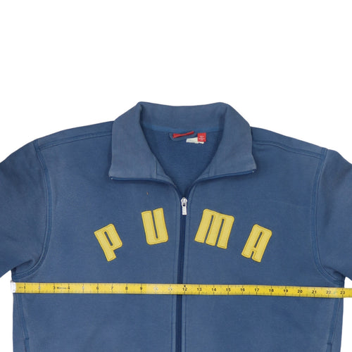 Puma Men’s Blue Full Zip Sweatshirt Medium Logo Graphic
