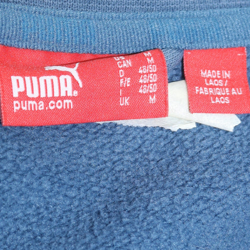 Puma Men’s Blue Full Zip Sweatshirt Medium Logo Graphic