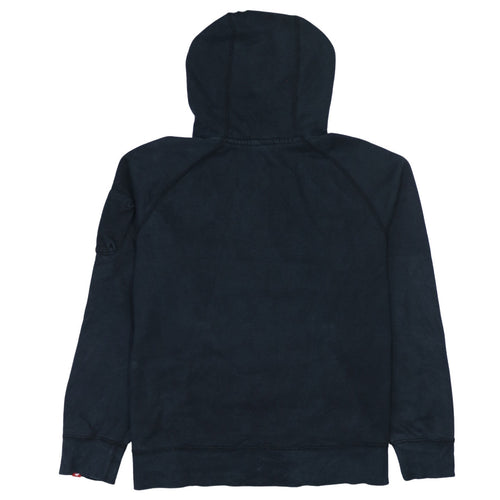 Nike Mens Black Pullover Hoodie L Logo Pocket Fleece Hooded Sweatshirt