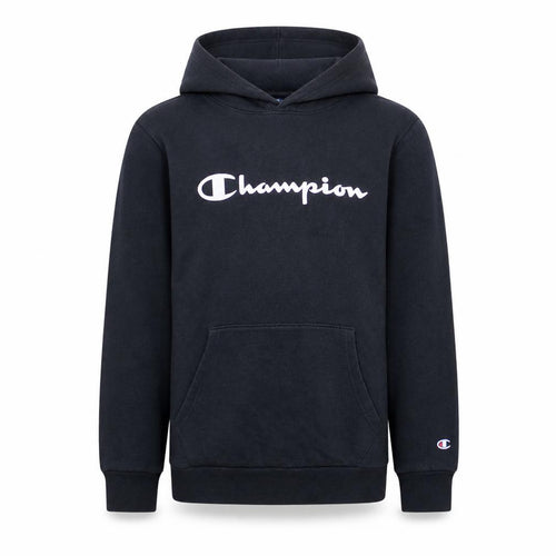 Champion Boys Black Pullover Hoodie Sweatshirt 11-12 Years Logo Fleece