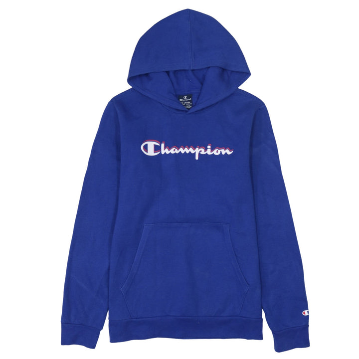 Champion Boys Blue Hoodie Pullover Sweatshirt 15-16 Years Logo Print