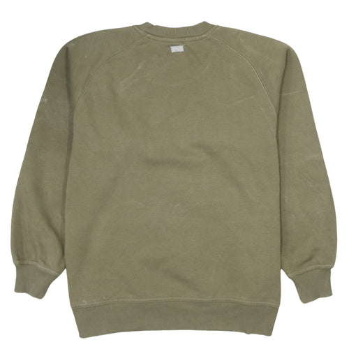 Adidas Boys Green Pullover Sweatshirt 14-15 Years Crew Neck Logo Jumper