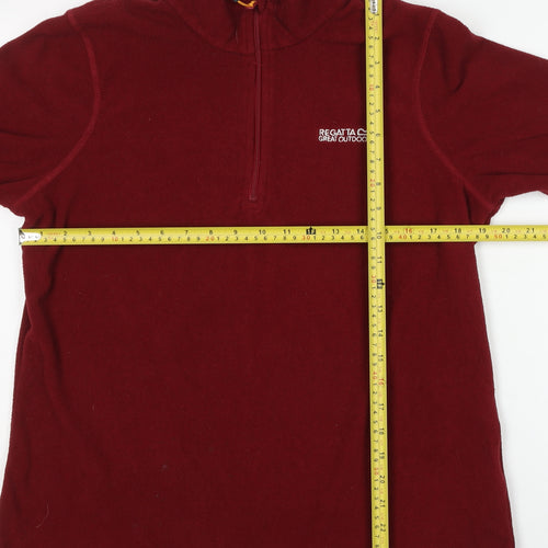 Regatta Women’s Red Fleece Pullover Sweatshirt UK 14 1/2 Zip Outdoor