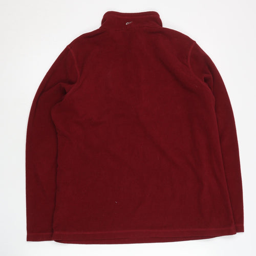 Regatta Women’s Red Fleece Pullover Sweatshirt UK 14 1/2 Zip Outdoor