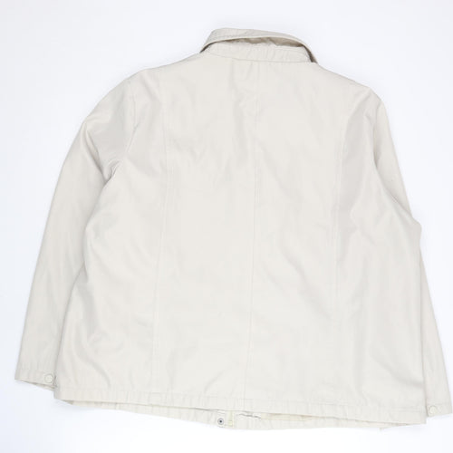 BM Womens Beige XL Basic Jacket Polyester Mid-Length Casual