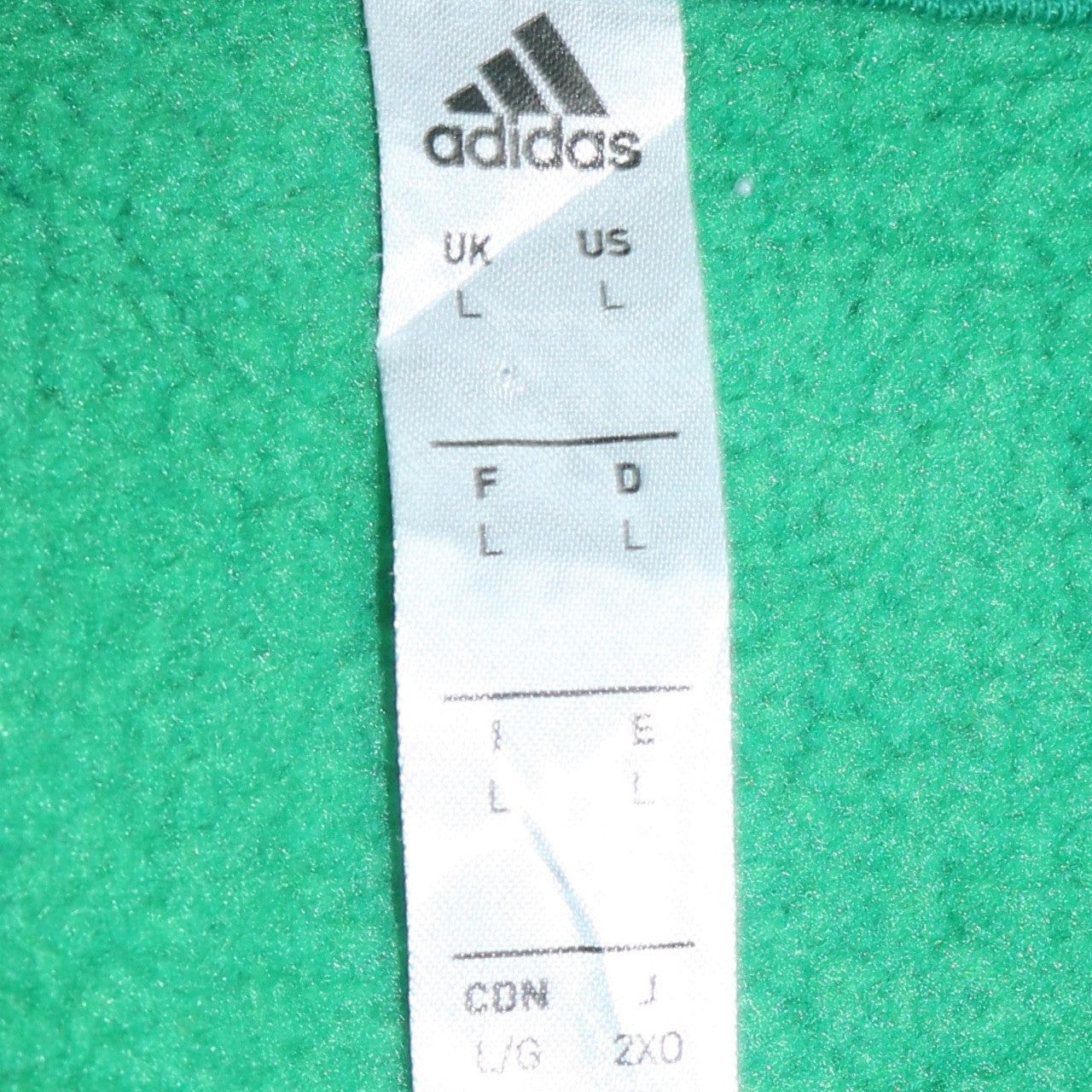Adidas Men’s Green Pullover Hoodie L Sports Logo Fleece Football Rugby