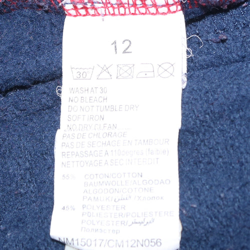 Levi's Boys Red Colourblock Pullover Hoodie Size 12 Years Cotton Blend