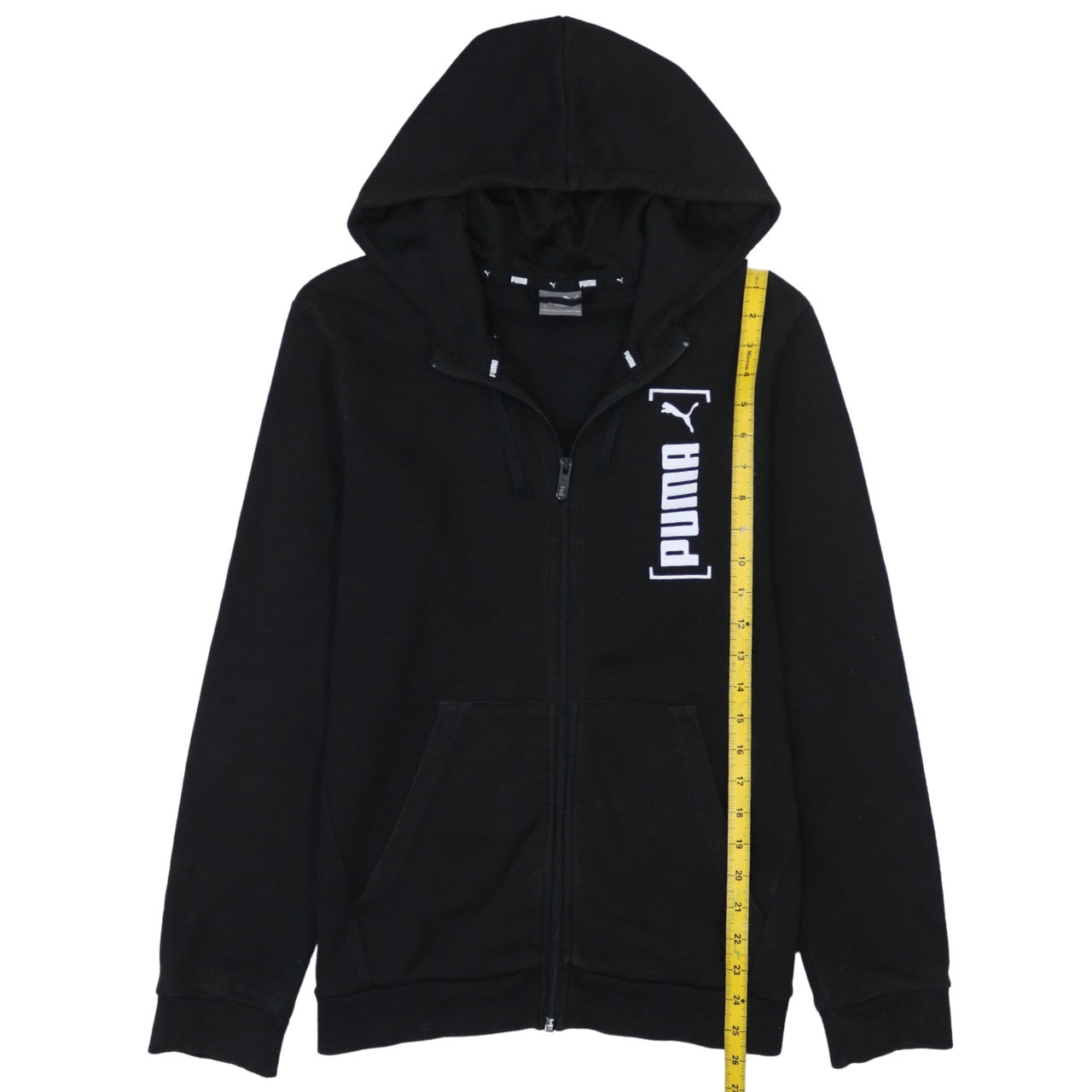 Puma Mens Black Small Full Zip Hoodie Sweatshirt with Logo