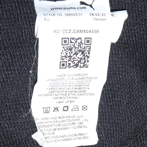 Puma Mens Black Small Full Zip Hoodie Sweatshirt with Logo