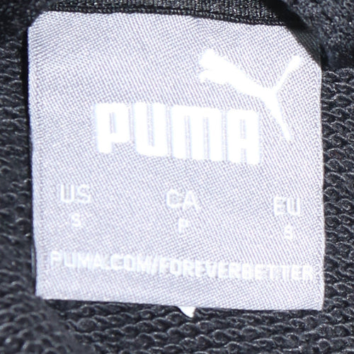 Puma Mens Black Small Full Zip Hoodie Sweatshirt with Logo