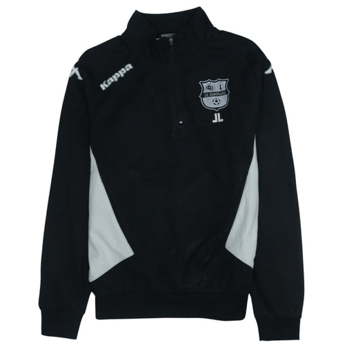 Kappa Men’s Black Small 1/4 Zip Pullover Sweatshirt Football Training Top