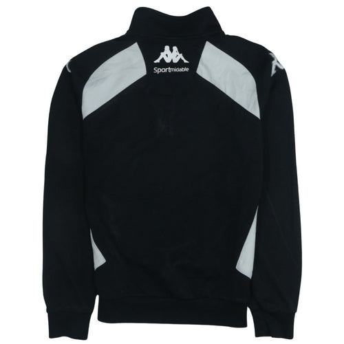 Kappa Men’s Black Small 1/4 Zip Pullover Sweatshirt Football Training Top