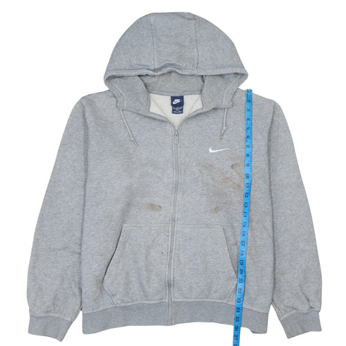 Nike Men’s Grey 2XL Full Zip Hoodie Long Sleeve Cotton Blend