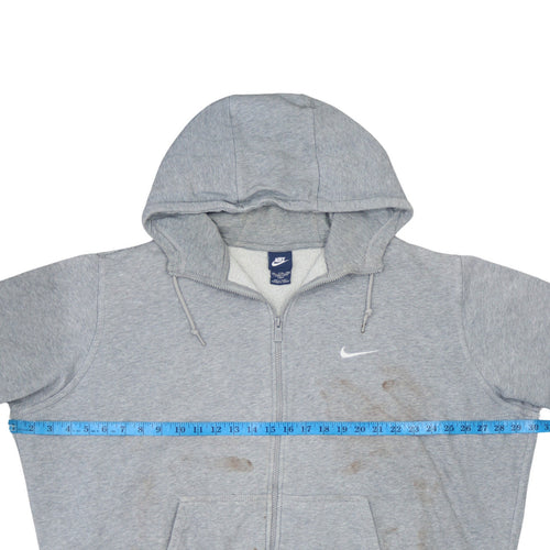 Nike Men’s Grey 2XL Full Zip Hoodie Long Sleeve Cotton Blend