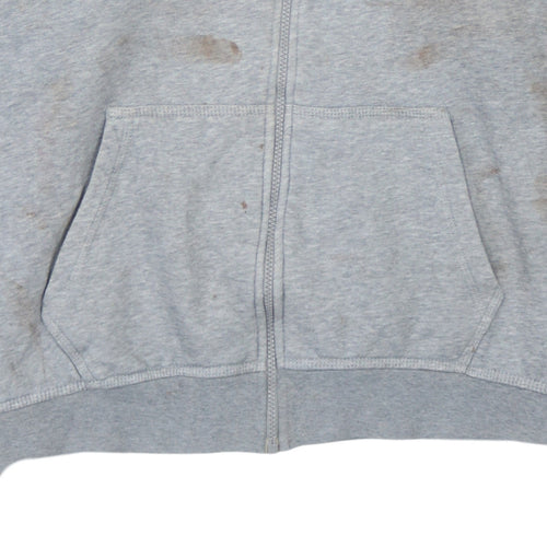 Nike Men’s Grey 2XL Full Zip Hoodie Long Sleeve Cotton Blend