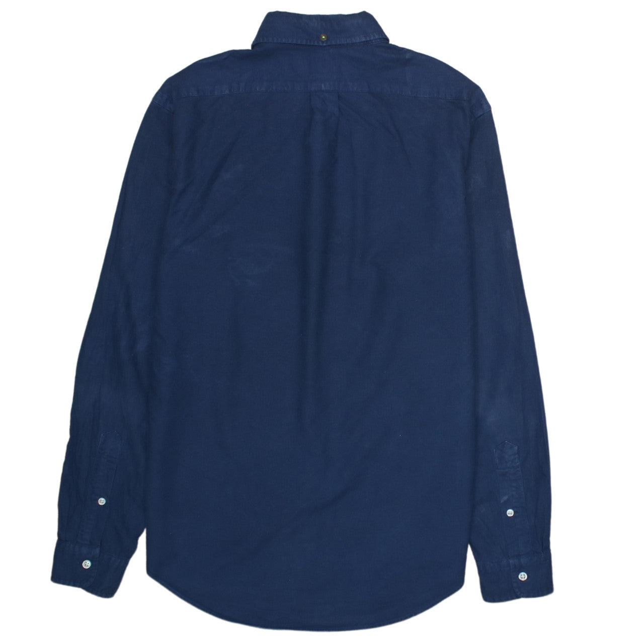 Ralph Lauren Men's Blue Slim Fit Linen Button-Up Shirt M