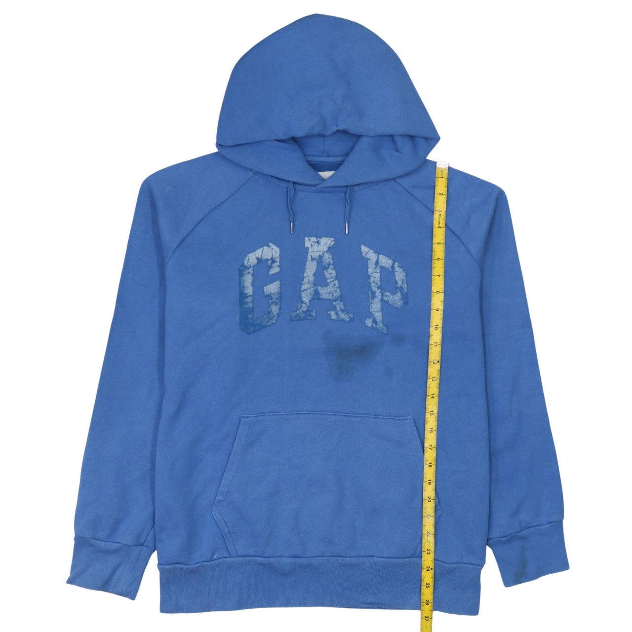 GAP Men’s Blue Pullover Hoodie M Regular Fit Logo Sweatshirt