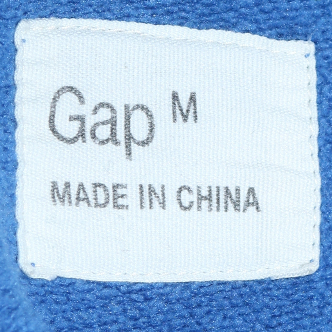 GAP Men’s Blue Pullover Hoodie M Regular Fit Logo Sweatshirt