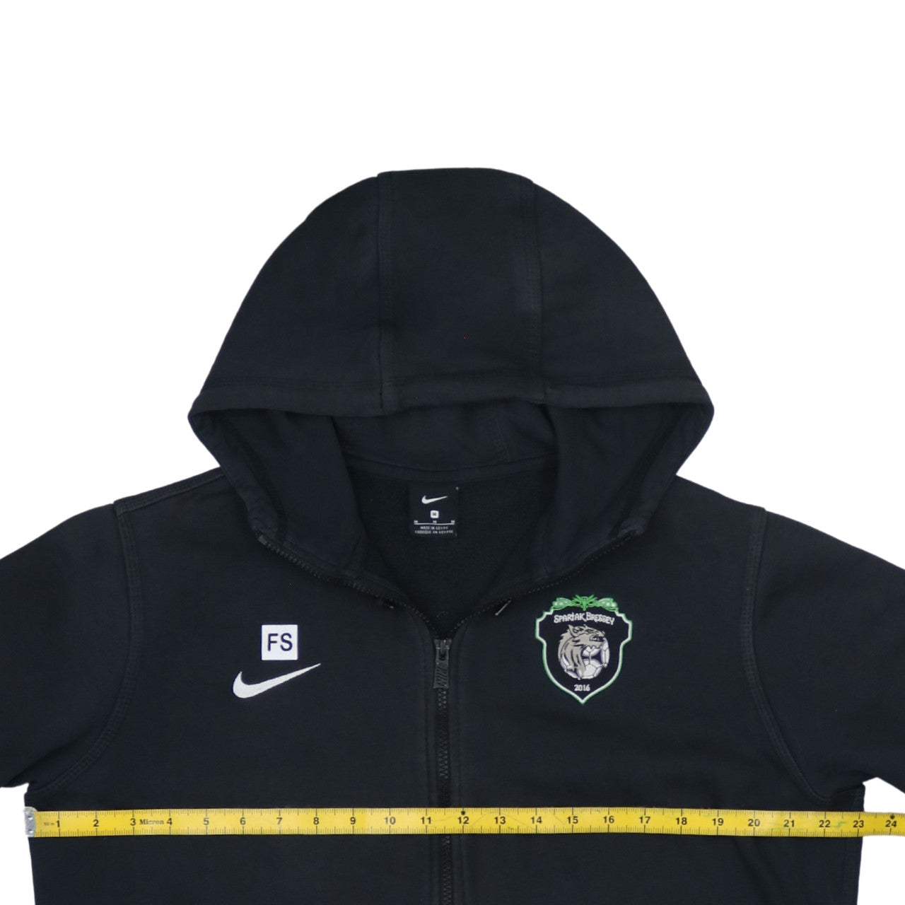 Nike Men's Black M Full Zip Hoodie Sports Embroidered Logo