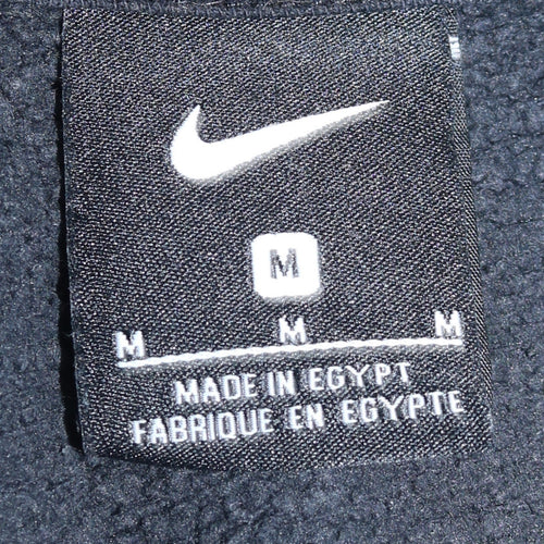 Nike Men's Black M Full Zip Hoodie Sports Embroidered Logo
